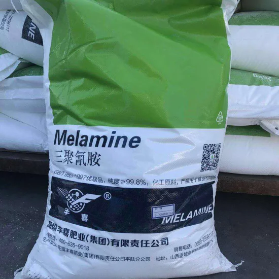 Chemischer Rohstoff Melamin Kristallweißes Pulver Melamin 99,8 % Min. Holzbearbeitung